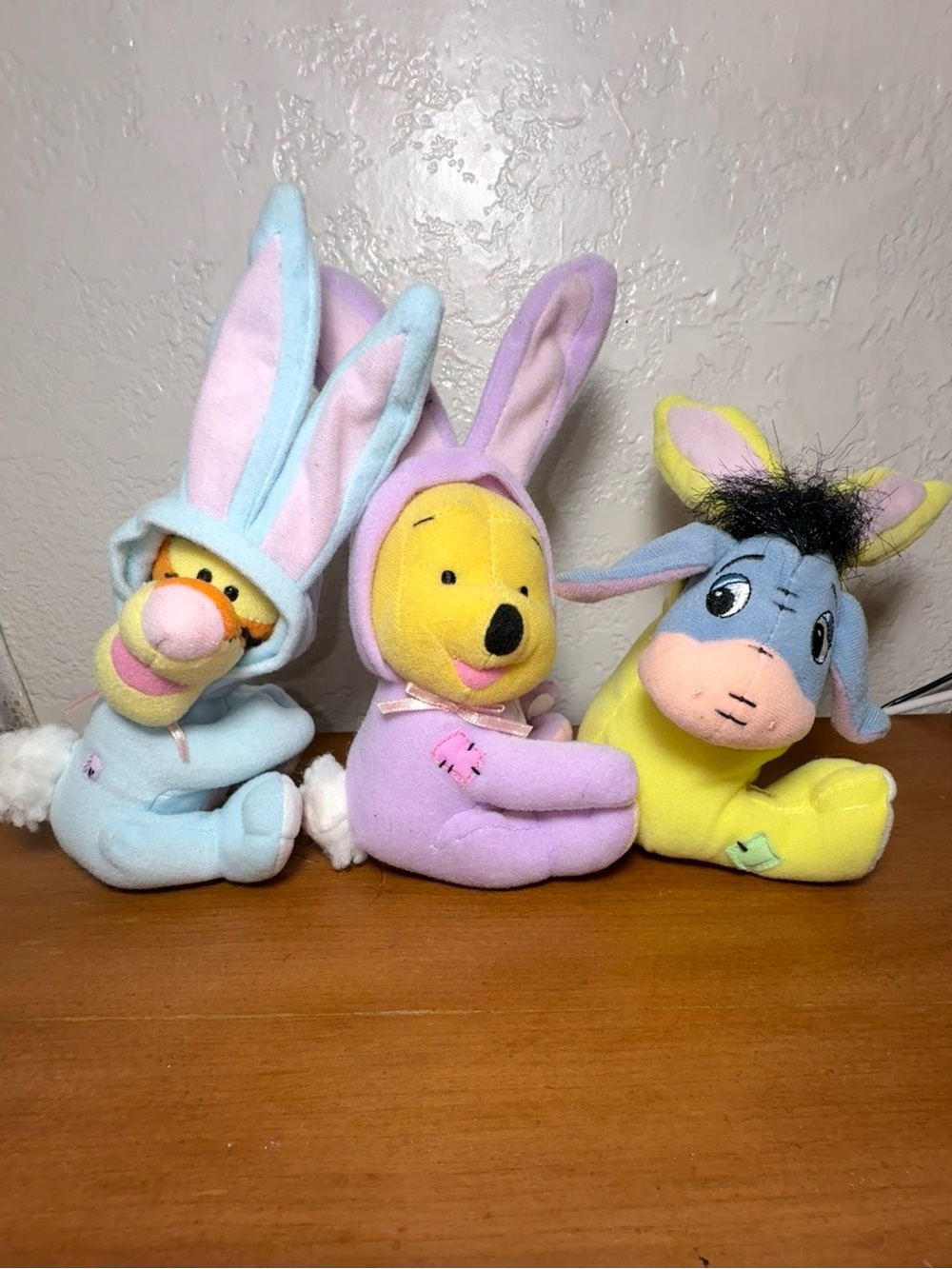 Vintage 2002 Disney Winnie the Pooh Easter Bunny Plush – Pooh, Eeyor, Tigger